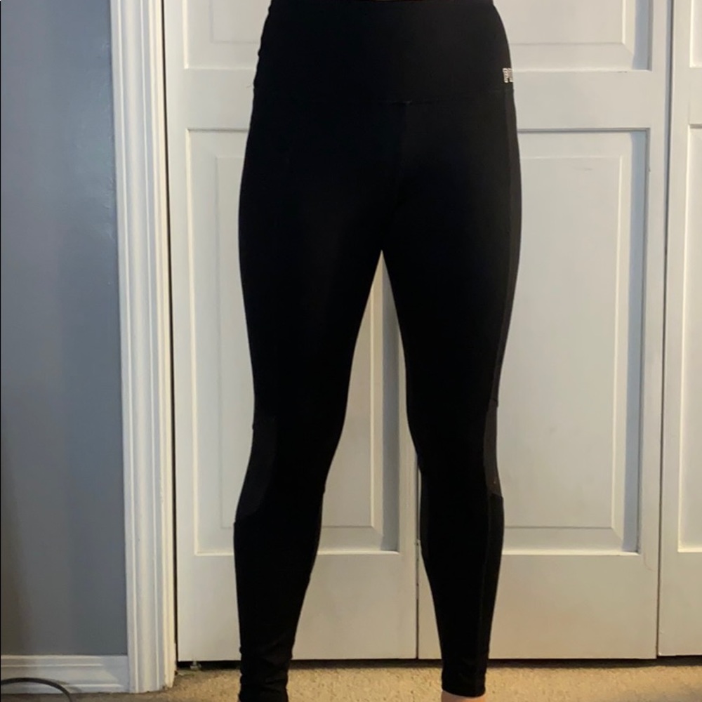 Black pink leggings